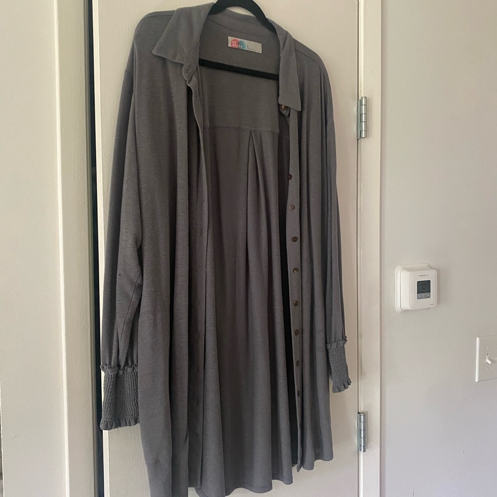 Free People Gray Women's Duster